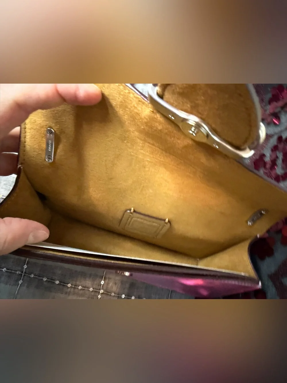 Coach 2022 Metallic Pink Leather Morgan Crossbody